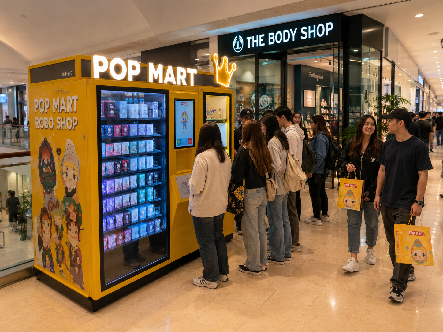 POP MART Robo Shop vending format inside Square One mall
