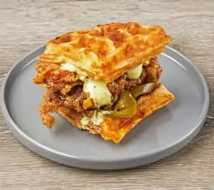 The Sweet Jalapeno on Waffle