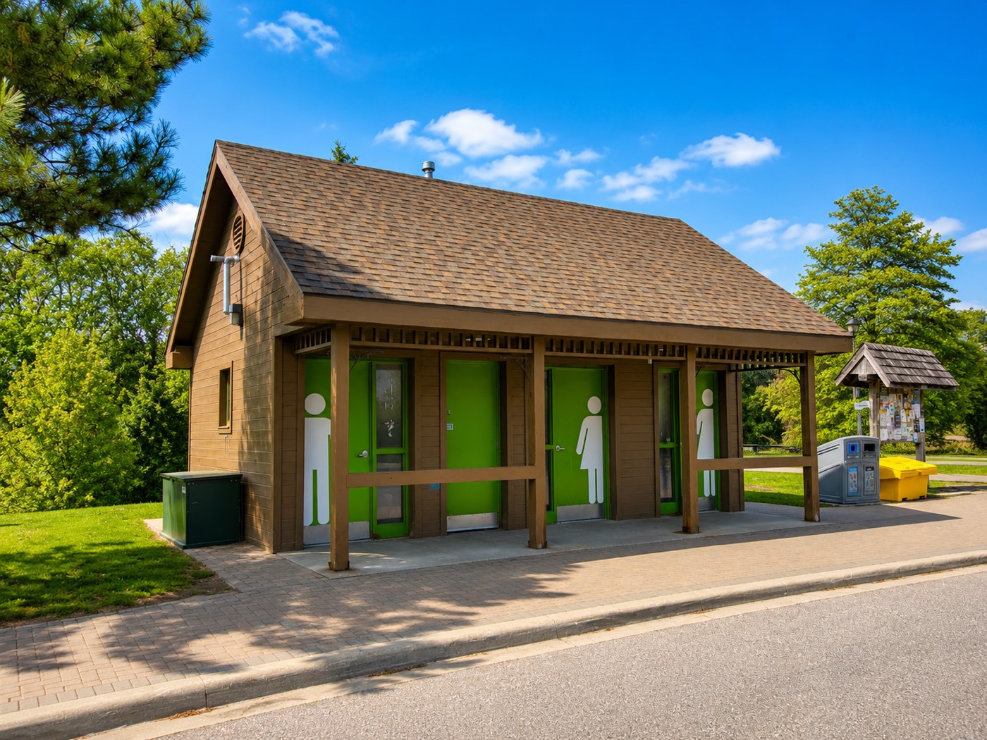 Mill Pond Park public washroom exterior